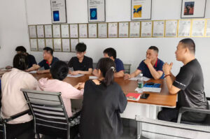Rayboen team discussing ISO 13485 compliance for medical device plastic parts manufacturing